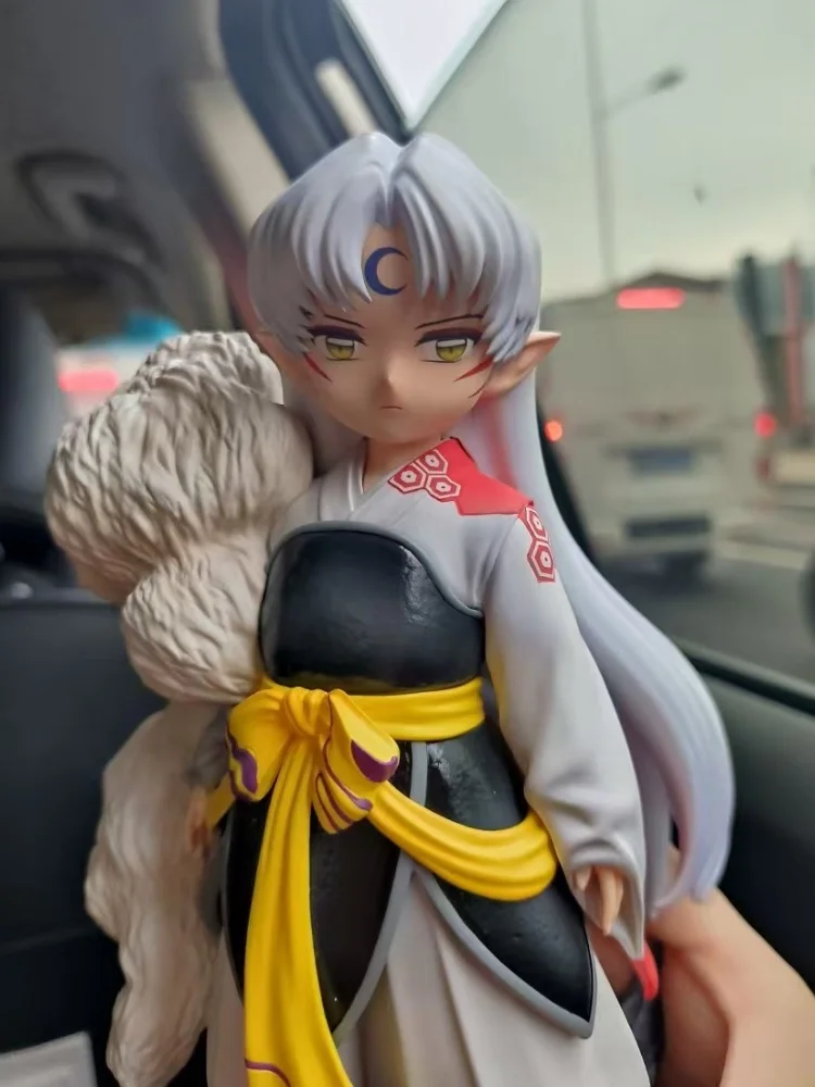 18cm Anime Inuyasha Figure Sesshoumaru Figures Bakusaiga Sesshoumaru Figurine Model Statue Doll Collection Decoration Toys Gifts