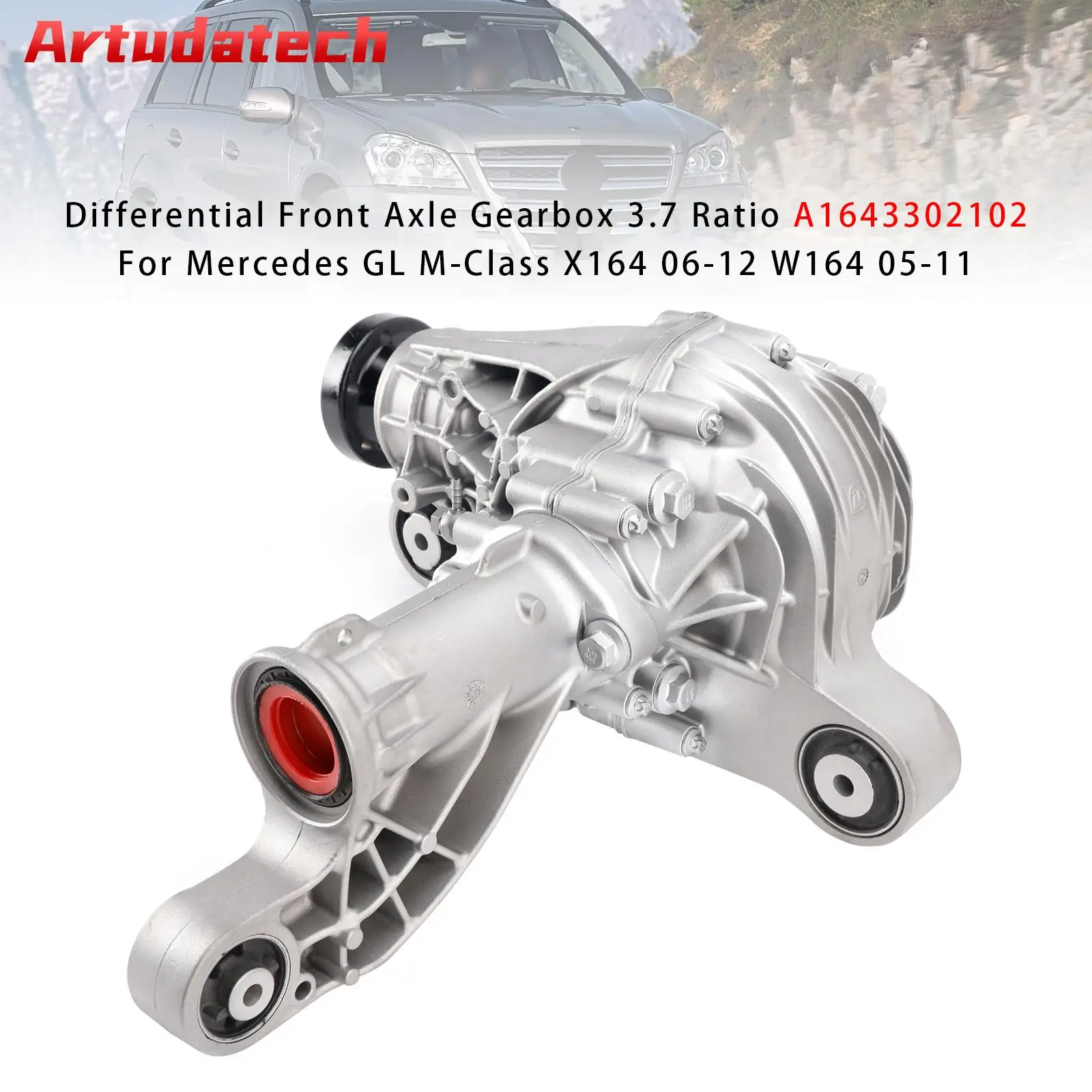 Дифференциал Artudatech, коробка передач переднего моста, соотношение 3,7 A1643302102 для Mercedes GL M-Class X164 2006-2012 2007 2008 2009 2010 2011