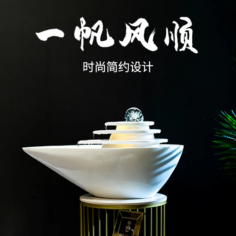 

Creative and simple water feature, flowing water ornament, circulating water, office water bowl, fountain to attract wealth,