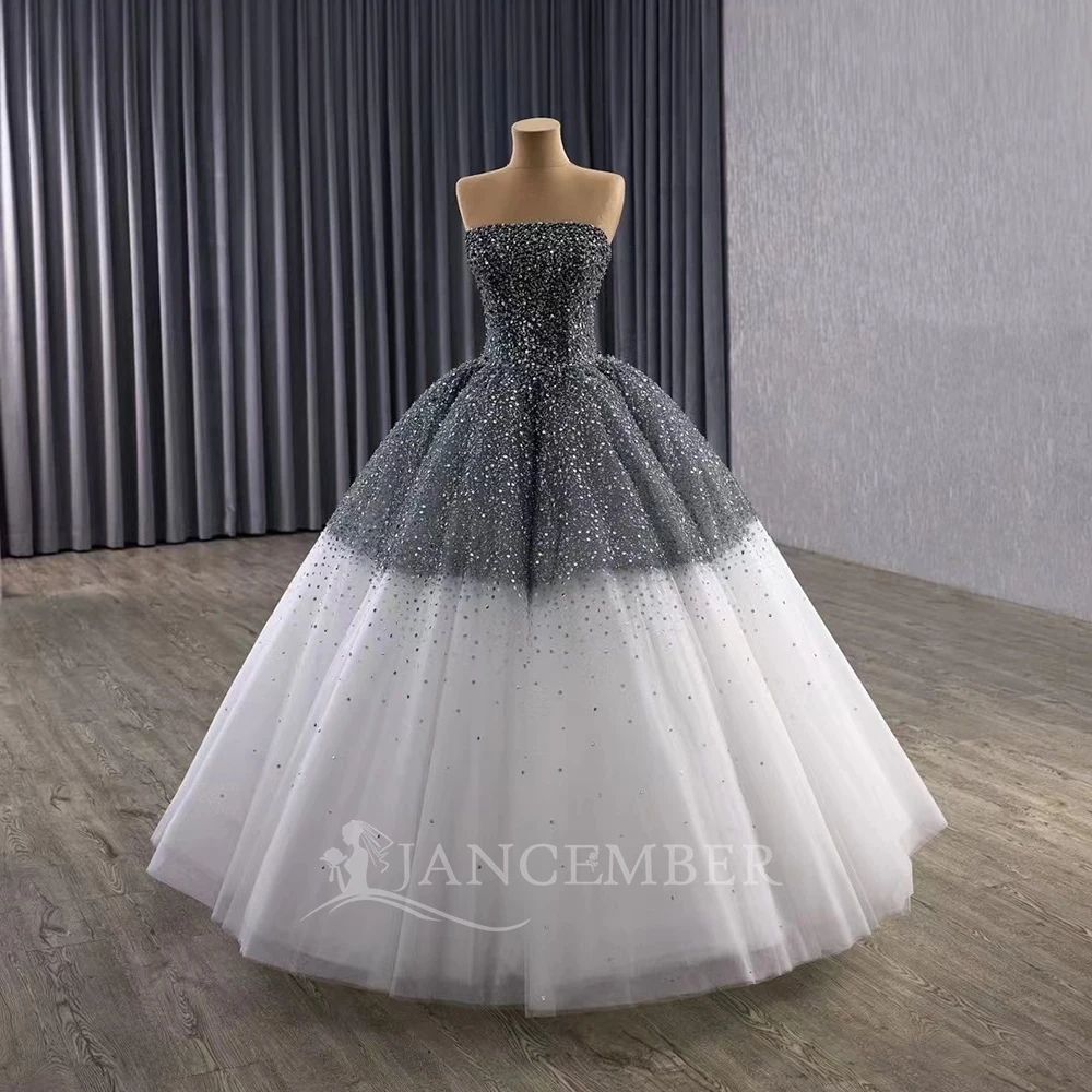 Vestidos personalizados de 15 anos, lantejoulas, espartilho, vestido de baile, quinceanera, até o chão, glitter, formal, concurso, sem alças