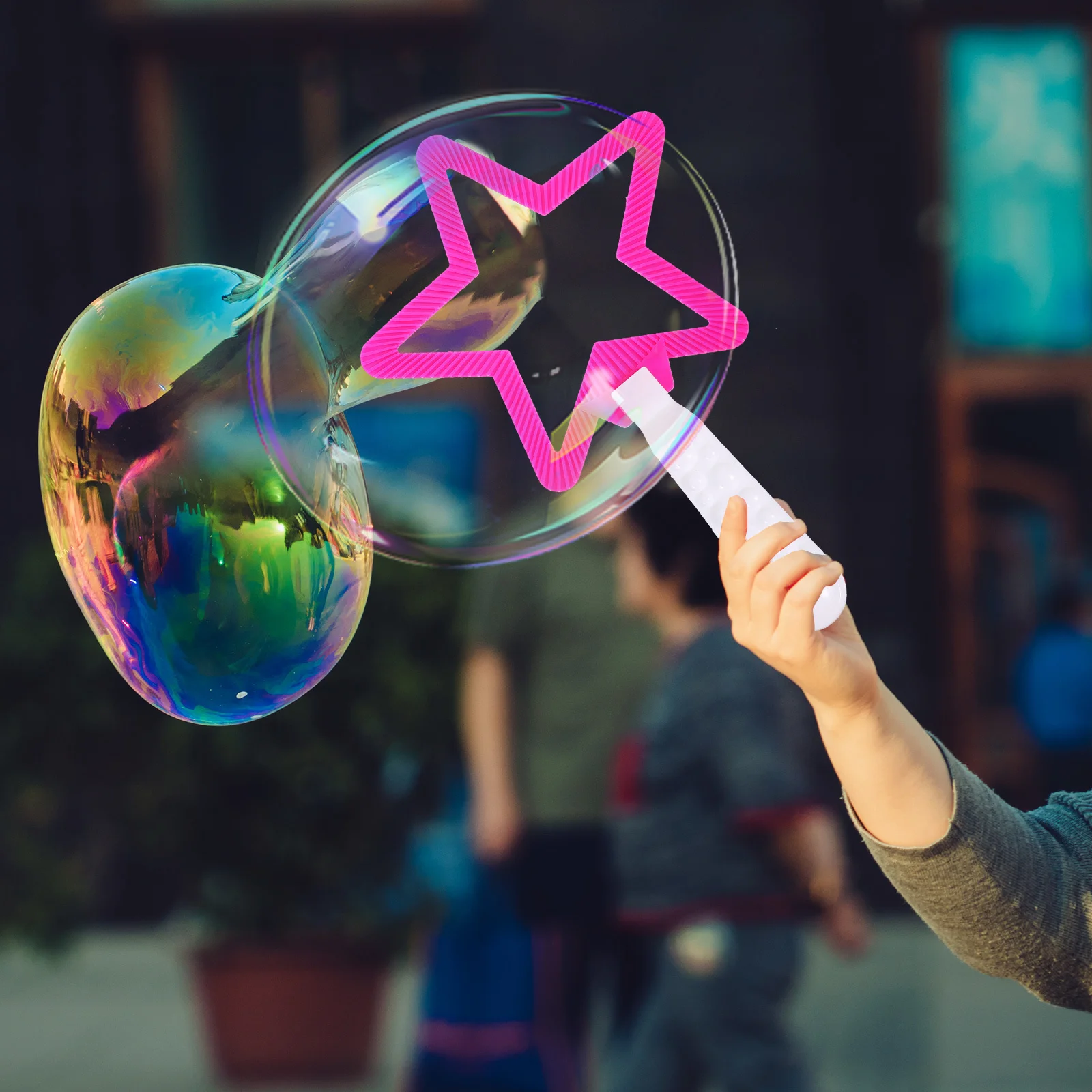 ชุดไม้เป่าฟองสบู่หลากสี 4 ชิ้น ทนทาน ของชำร่วยงานปาร์ตี้สำหรับเด็ก กิจกรรมกลางแจ้ง ของขวัญ ชุดไม้เป่าฟองสบู่ เครื่องทำฟองสบู่ ของชำร่วยงานปาร์ตี้