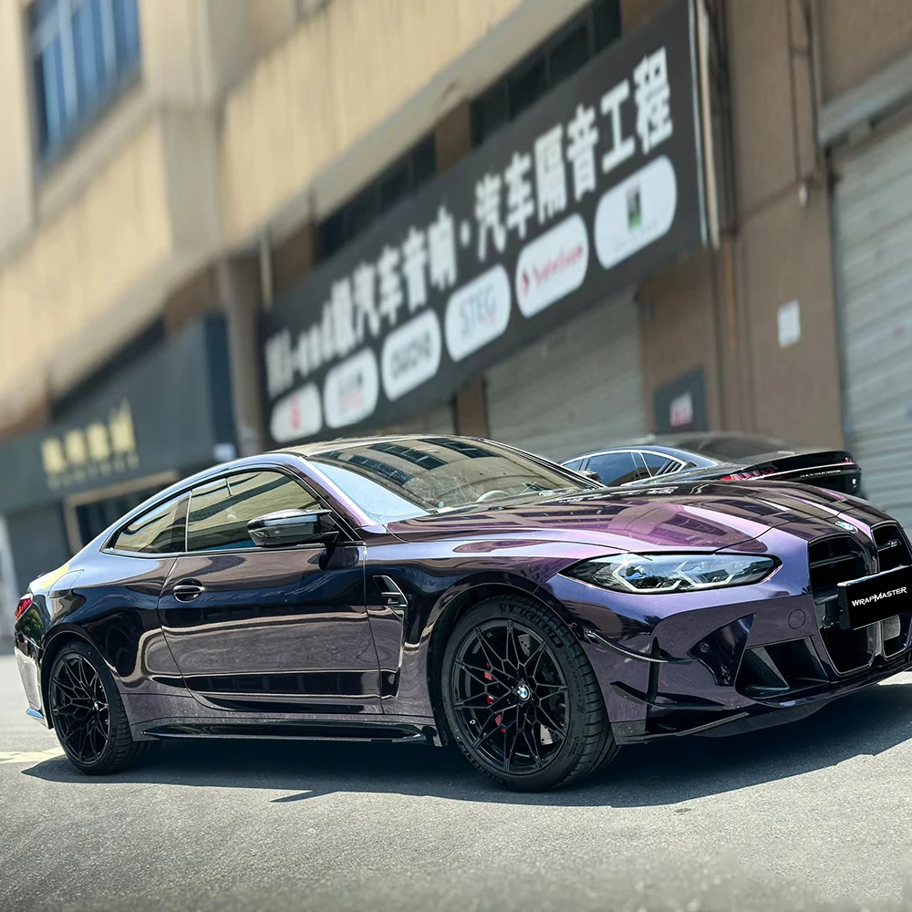 

Midnight Purple TPU Car Stickers Color Shift Protective Vinyl Film Dynamic PPF Auto Body Decal Shield