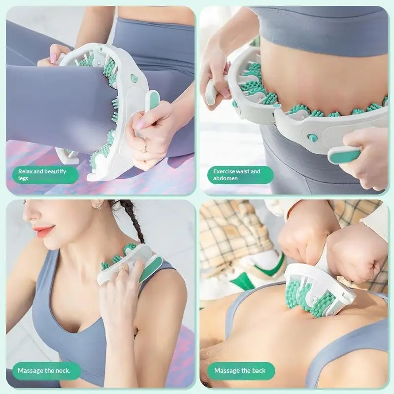 Multifunktions-Ring-Beinmassagegerät, Massagerolle mit abnehmbaren Griffen für Ganzkörper-, Nacken-, Schulter- und Bauchmuskel-Schlankheitsmassage – Detail 2