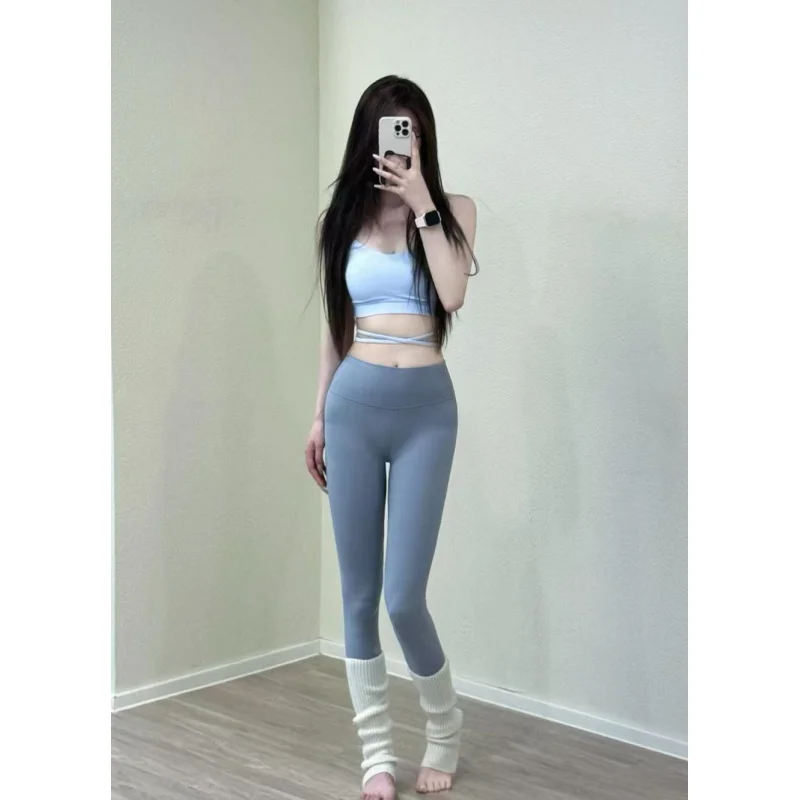 Hot Sale Fitness Female Leggings Running Pants Naked feeling Leggings High Waist Push Up Sport Women Fitness Running Yoga Pants