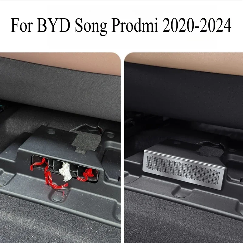 Special Seat Dust Cover For BYD Song Prodmi 2020-2024 MAX Stainless Steel Rear Air Conditioner Out Trend Protective Cover