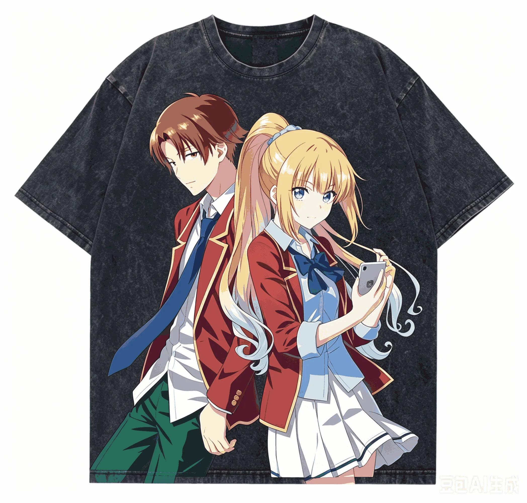 Classroom of the Elite Washed shirt 2026 New Model personality Clothes shirt Breathable high quality Retro high quality Vintage