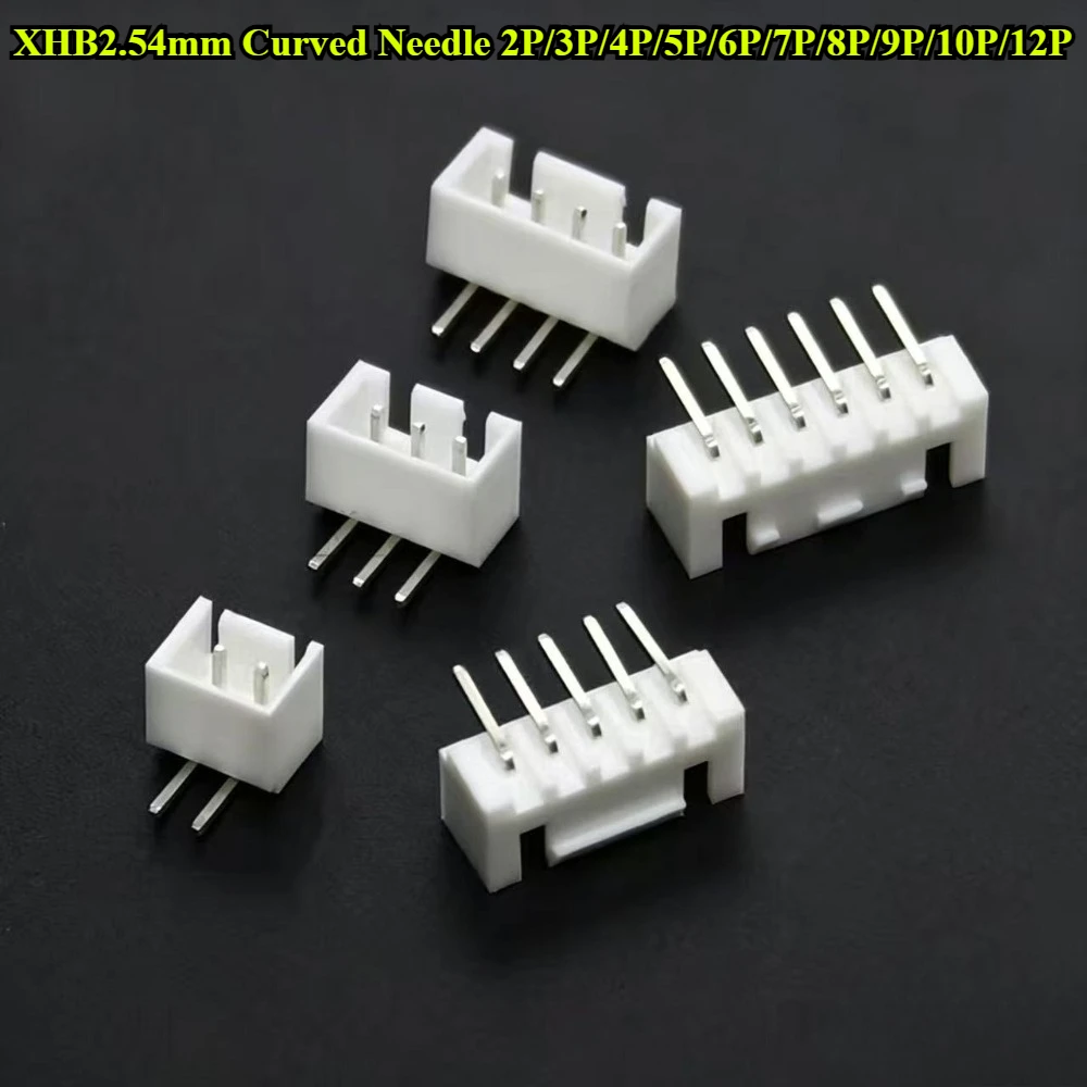 100Sets XHB2.54mm Right Angle Pin Header Connector Male Housing+Curved Needle+Female Terminal 2P/3P/4P/5P/6P/7P/8P/9P/10P/12P