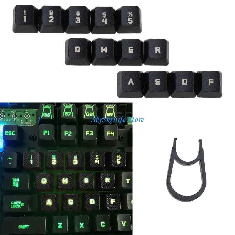 E65E 13Pcs Keycaps for  Romer-G Switch G910 G810 G413 G310 Keyboard Non-Slip
