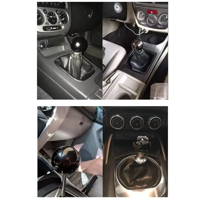 NEW HOT In Stock-Universal Acrylic Round Shift Knob Set Manual& Automatic For Enhanced Driving Feel No Lock Button Gear Stick He
