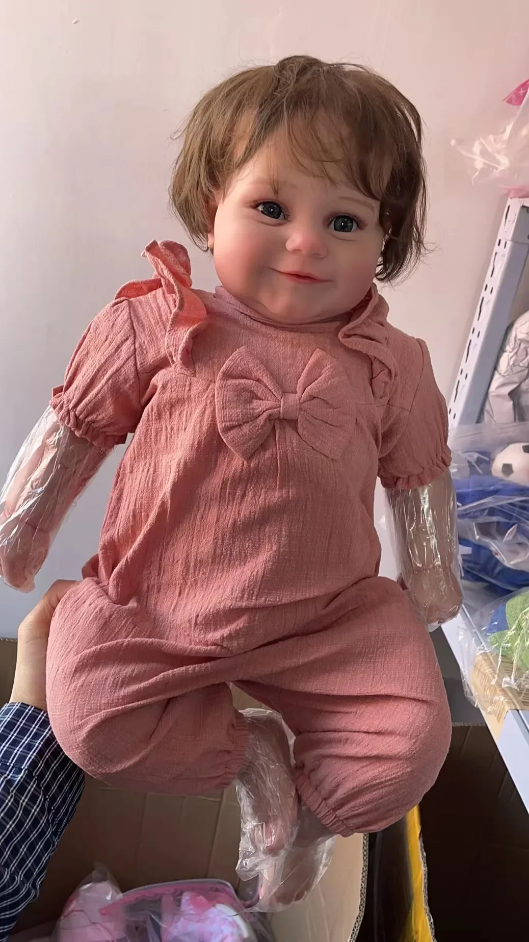 50/60cm stoffen lichaam reborn babypop Maddie schattig dik 20 inch stoffen/volledig siliconen lichaam simulatiepop handgemaakte prachtige beschilderde 3D huidader zichtbaar kopen vanaf een prijs van 47