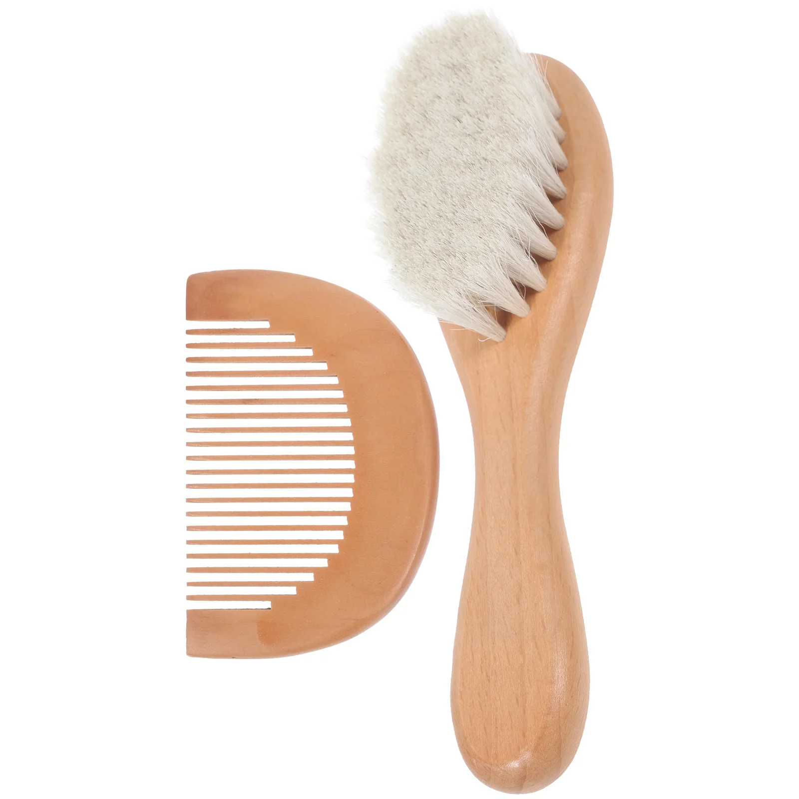 

2pcs Set Bathing Comb Set Baby Bathing Brush Brush Durable Wooden Hair Comb For Kids Scalp Care Gentle Detangling