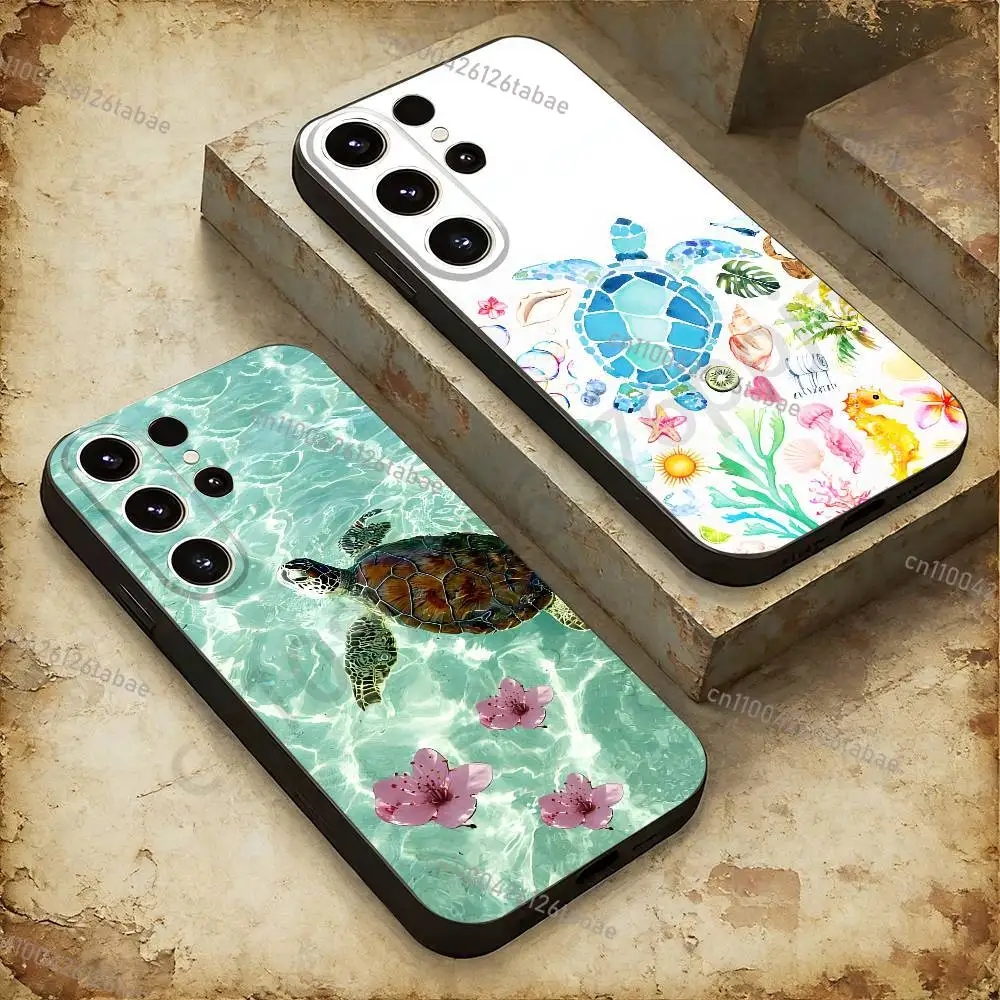 Cute Fashion Turtle Colorful Painting Phone Case For Samsung GalaxyA53,51,72,73,31,30,42 Soft Silicone Phone Protective Case