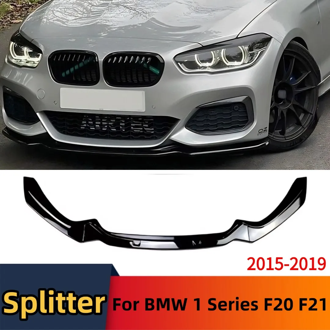 

Front Bumper Lip Chin Decoration Tuning Styling Accessories Glossy Black Splitter For BMW 1 Series F20 F21 LCI M-Pack 2015-2019