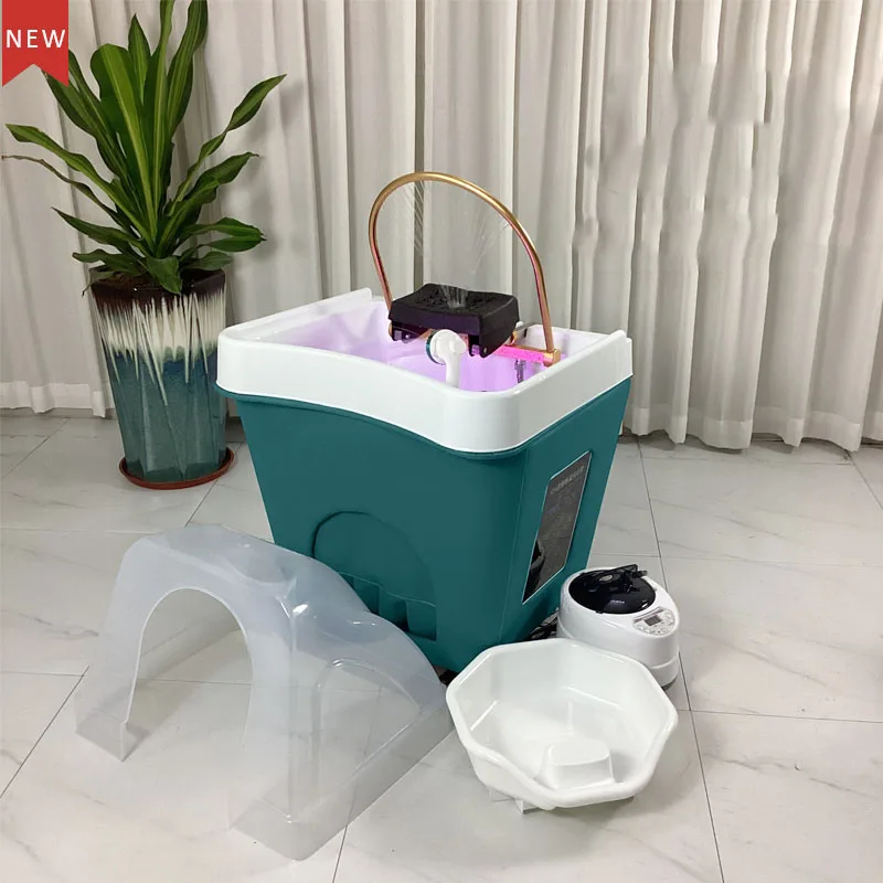 JOY SPA Mobile Head Therapy Machine Steamed Water Circulation Shampoo Basin Beauty Massage Bed Shampoo Special Basin