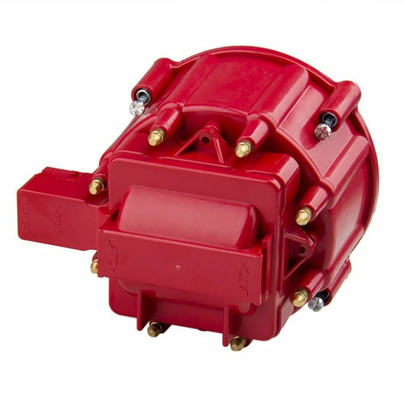 Red Auto Parts Car Kit Male HEI Distributor Cap Coil And Rotor Kit Replacement For SBC BBC 305 350 454