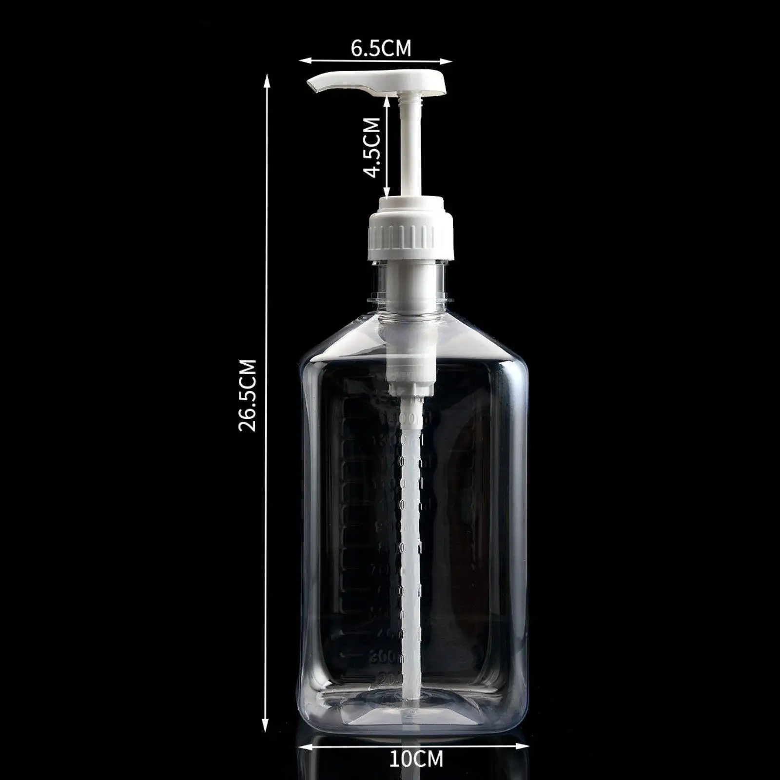 Hand Press Sauce Pump 1600ml Plastic Syrup Condiment Dispenser for Kitchen Salad Honey Jar