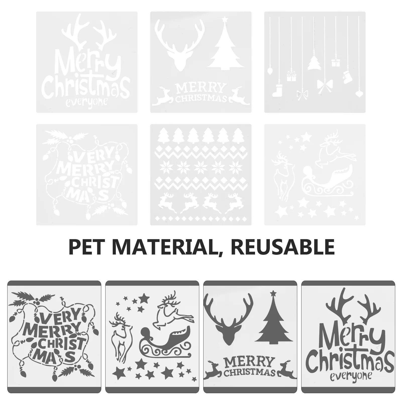 

12Pcs Biscuit Mold DIY Christmas Flower Printing Chocolate Dessert Mould Xmas Cake Icing Sugar Sieve Buscuit Mold