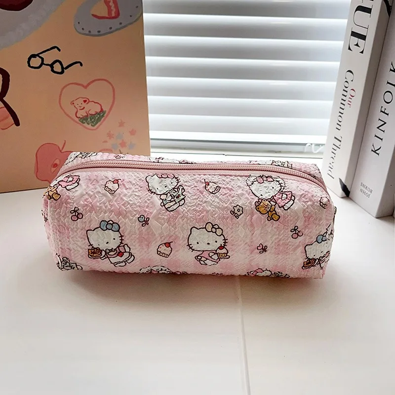 

Hello Kitty Kawaii Pencil Case Cartoon High Value Stationery Box Student Stationery Storage Bag Wholesale of Women Accessories