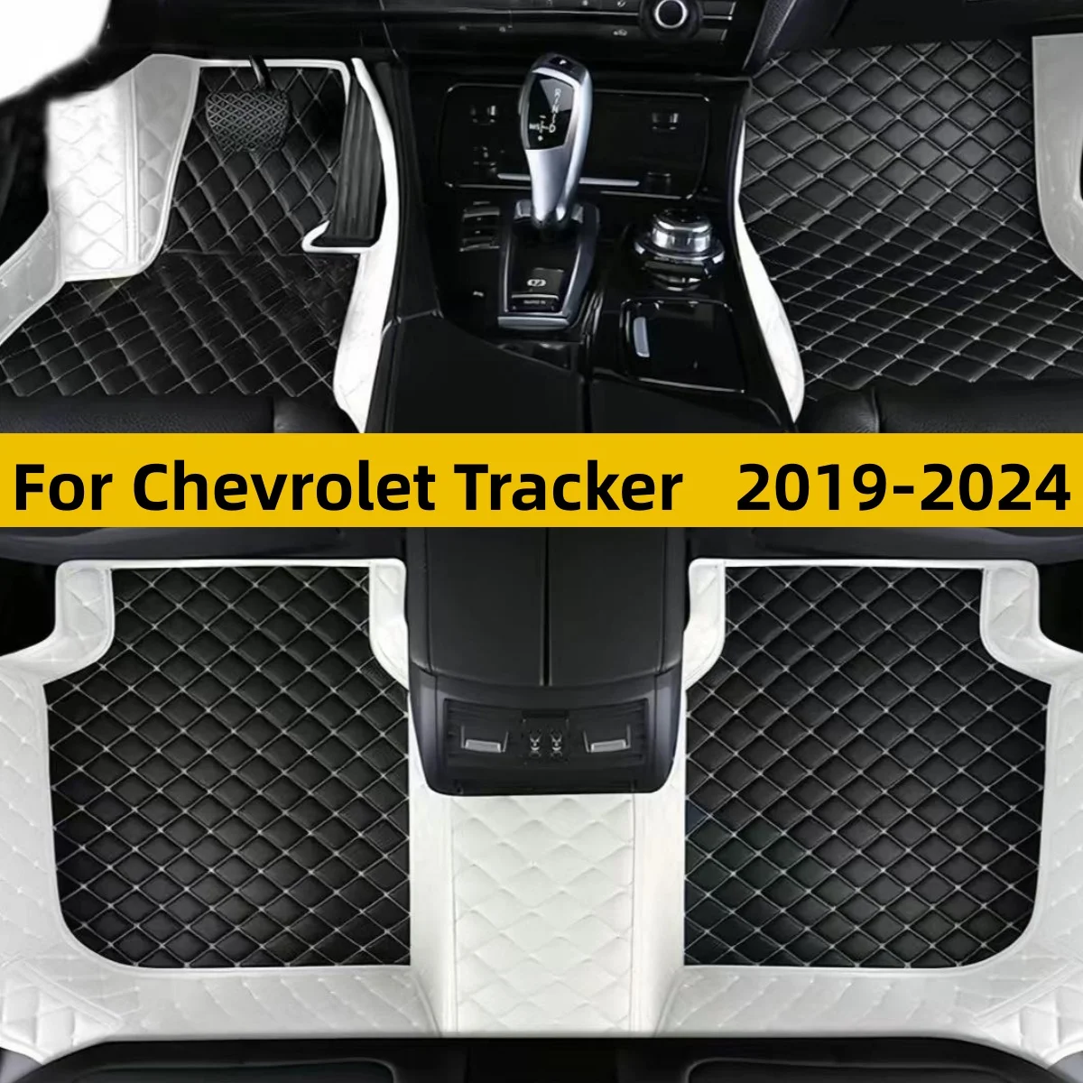 Car Floor Mats For Chevrolet Tracker 2019 2020 2021 2022 2023 2024 Accessories Styling Decoration Leather Carpets Auto Rugs