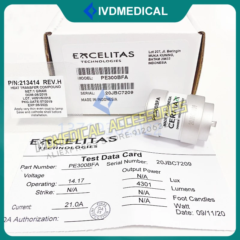 ل Excelitas PE300BFA 300 واط PE300BF Cermax زينون قوس لمبة ، بيلينغ ويك فوجيكارا جراحة بالمنظار ، 300 واط العارض بوروسكوب مصباح