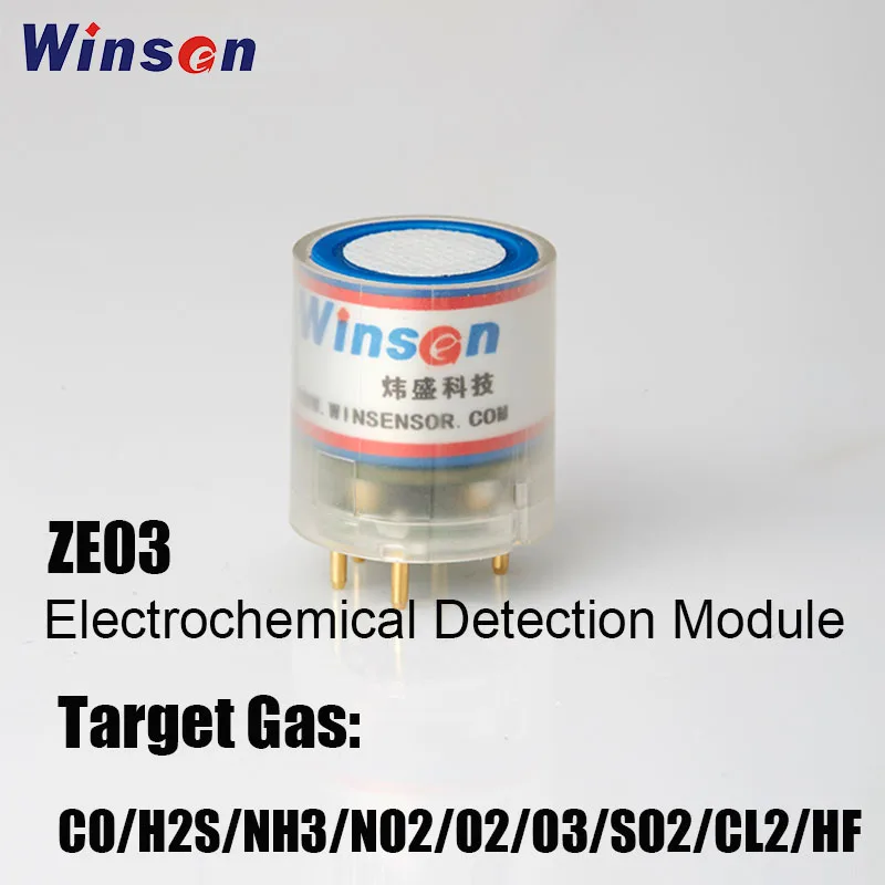 2PCS Winsen ZE03-CO/SO2/NO2/O3/H2S/O2/NH3/C2H4/CL2/HF/HCL Gas Detection Module High Sensitivity UART & Analog Voltage Output