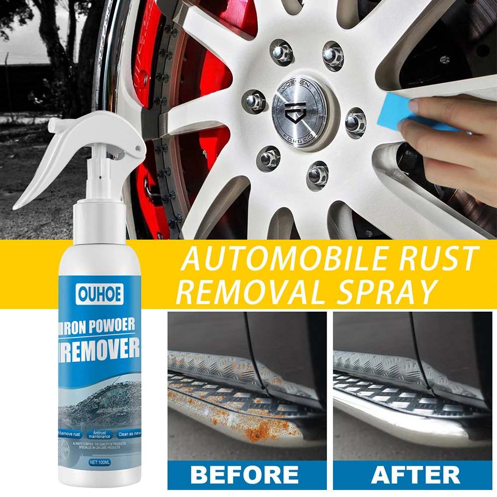 100ml Car Iron Rust Removal Spray Rust Remover Liquid Long Lasting Neutral Maintenance Supplies For Automotive Metal