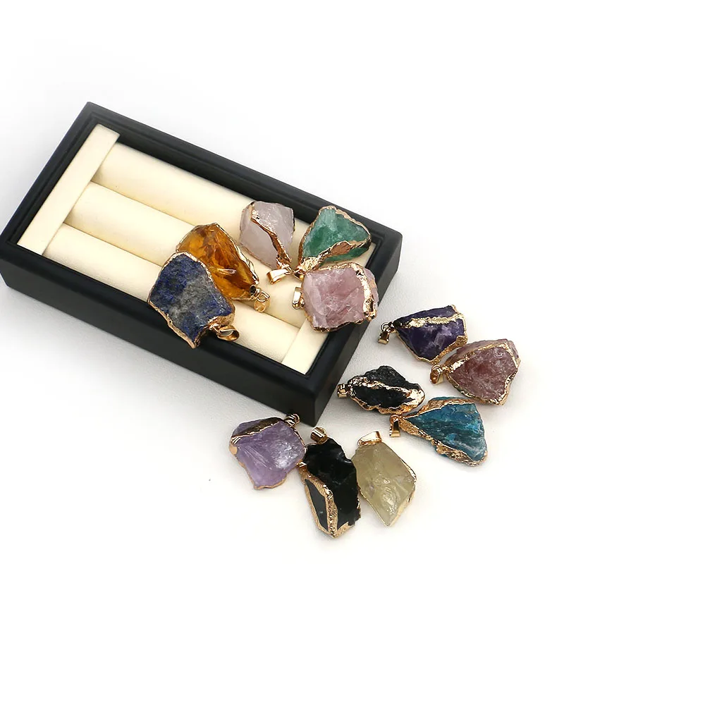 Heart‑Shaped Natural Stone Pendant Cool Stunning Hot‑girl Style High‑end Unique Jewelry Charm Edgy Trendy Street‑style Vibe