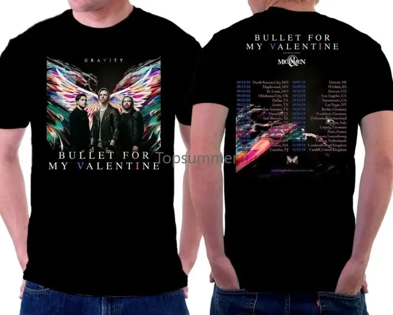 

Bullet For My Valentine Gravity Tour 2018 Best Design T-Shirt Black Color