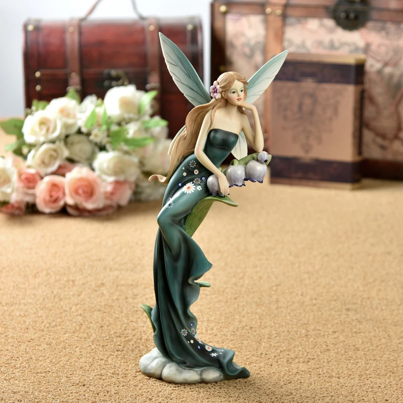 

Luxury Home Decorations Beautiful Living Room Angel Ornaments Resin Doll Elegant Room Decorations Decorative Home Accessories