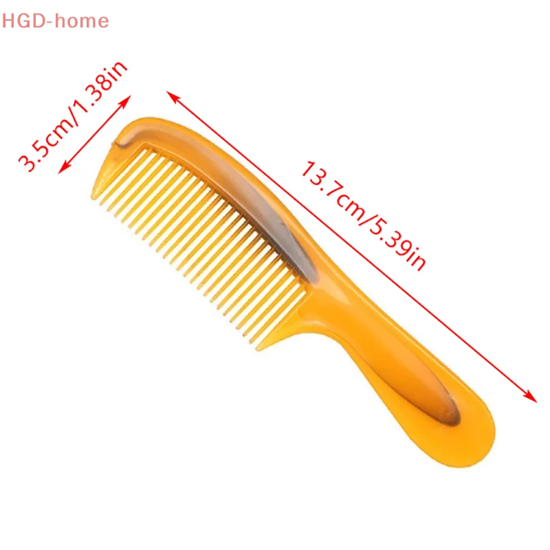 1 Piece Of Cowhide Comb Yellow Anti-static Thickened Durable Cowhide Color Hair Accessory