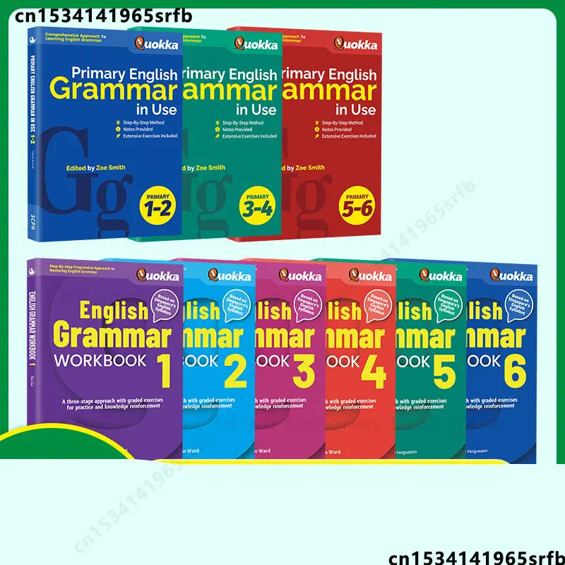 

9Volumns/Set Sap Writing Book Grade 1-6 Primary English Grammar in Use Operation Books Notebooks Excercises Book For Kids