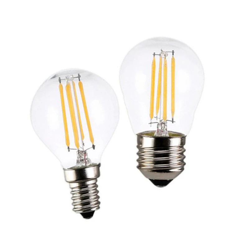 

E27 E14 Retro Edison LED Filament Bulb Lamp 4W 6W AC 220V LED Light Bulb G45 Glass Bulb Vintage Chandeliers Candle Light