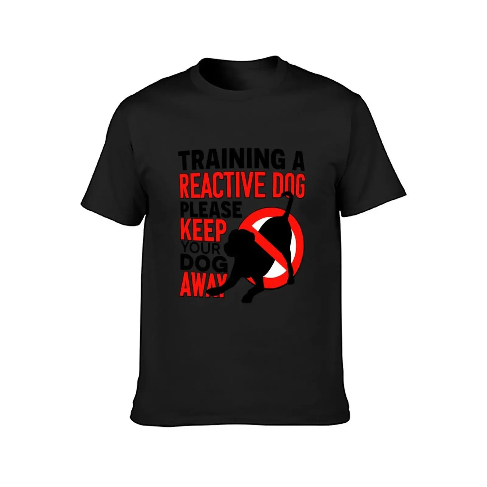 REACTIVE dog, Keep your dog away T-Shirt Aesthetic clothing blue archive men t shirts