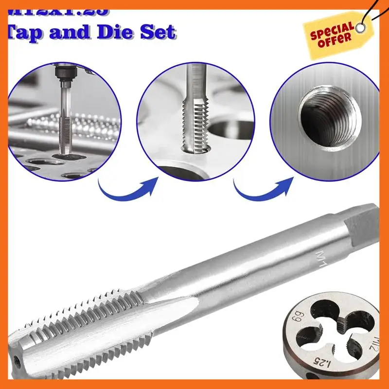 -A20Z M12 X 1.25Mm Metric Tap And Die Set Threading Tool Kit Thread Tap And Round Thread Die