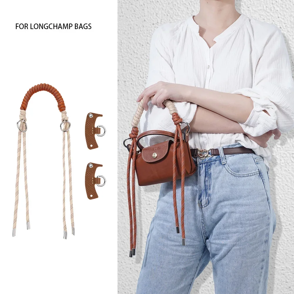 

Bag Strap For Longchamp Mini Bag Hand-Woven Strap Bags Transformation Bags Accessories Hand Short Strap