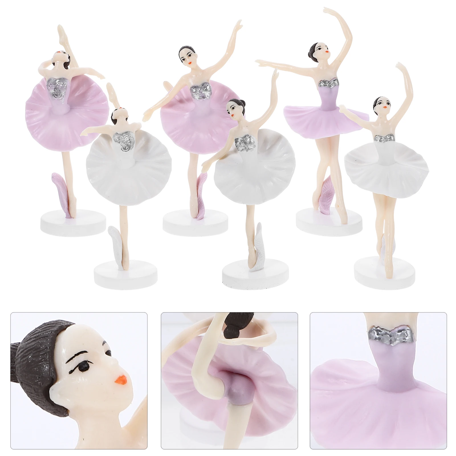 

6pcs Girl Cake Decoration Plastic Figurines Birthday Party Girls Accessories Mini Plastic Adornment For Girl nament