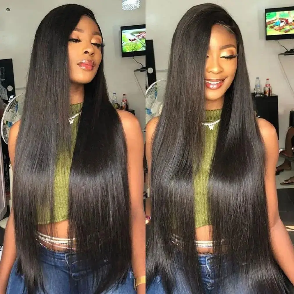 Bone Straight Lace Front Wig Brazilian Human Hair Wigs For Black Women Pre Plucked 13x4 13x6 Hd Transparent 360 Lace Frontal Wig