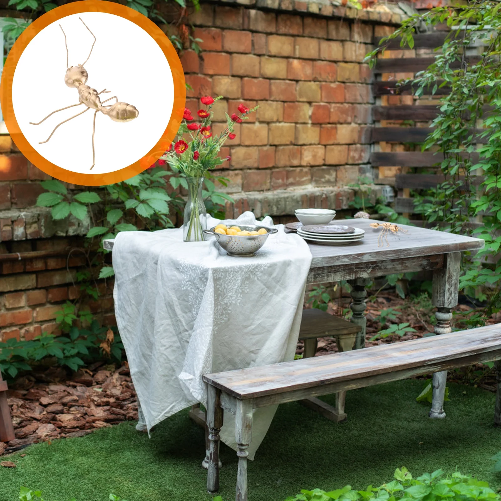 

1Pcs Zinc Alloy Golden Ant Ornament Creative Metal Ant Crafts Decorative Desktop Decoration Elegant Tabletop Adornment
