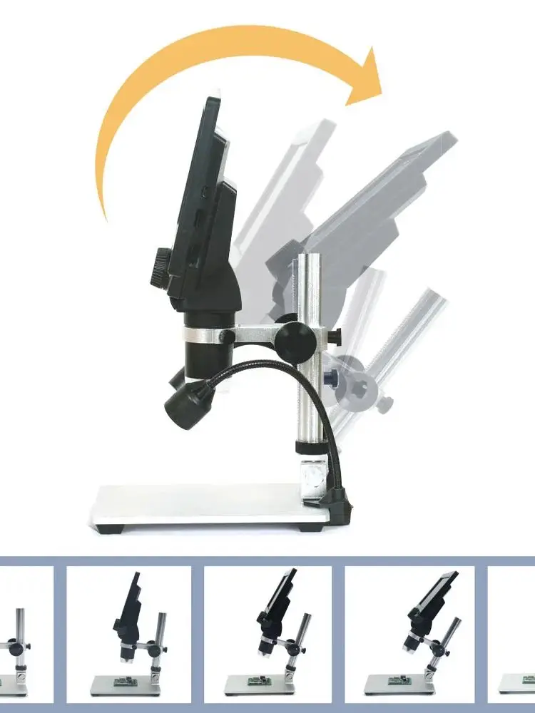 G1200 digitale microscoop 7 inch groot kleurenscherm groot LCD-scherm met basis 12MP 1-1200X continue versterking vergrootglas - afbeelding 2