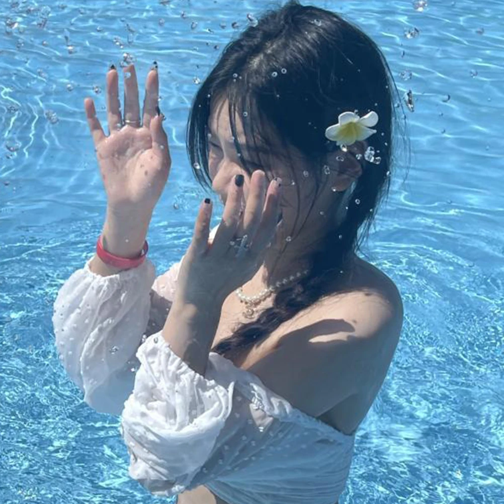 16 pçs presilhas florais praia festa grampos de cabelo verão acessórios para o cabelo decorativo flor clipe feminino flores de cabelo