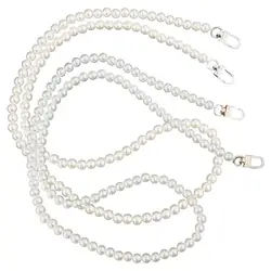 110cm Phone Case Chain Women Jewelry Imitation Pearl Long Chain Shoulder Strap for Bag Anti-Lost Mobile Phone Lanyard