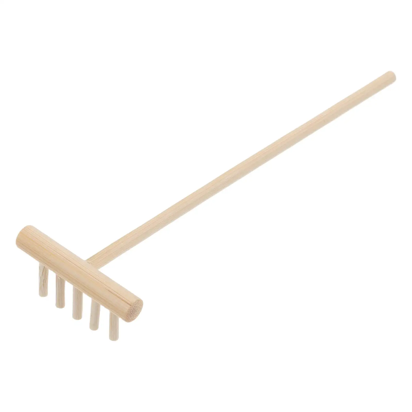 Mini Zen Garden Rake Tools Small Hand Sand Rake Beach Lawn Leveling Stone Gardening Practical Wooden Easy Clean Multifunctional