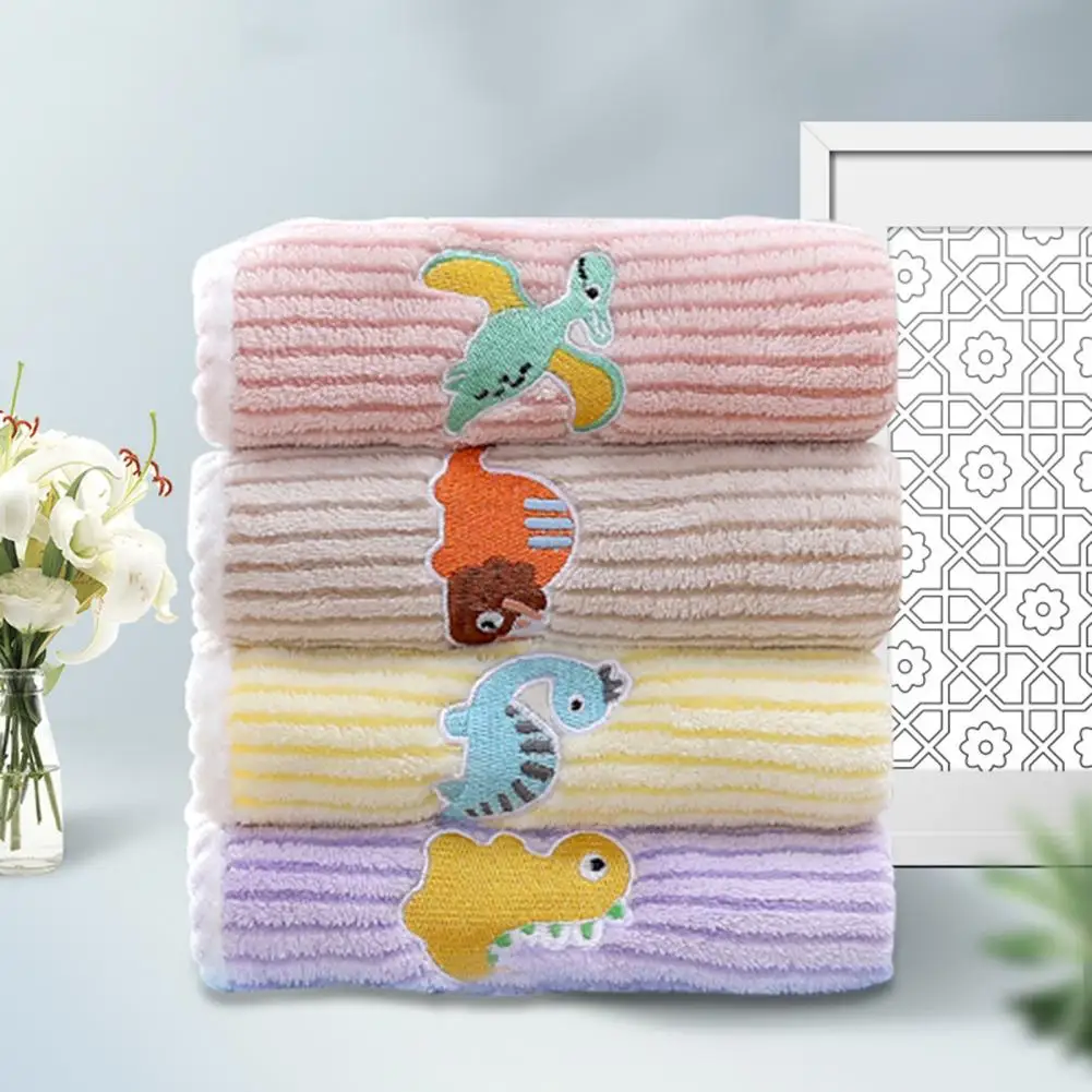 50*25cm Soft Microfiber Children's Towel With Lanyard Absorbent Non-Linting Quick-drying Bath Towel Superfine Cleaning Accessory