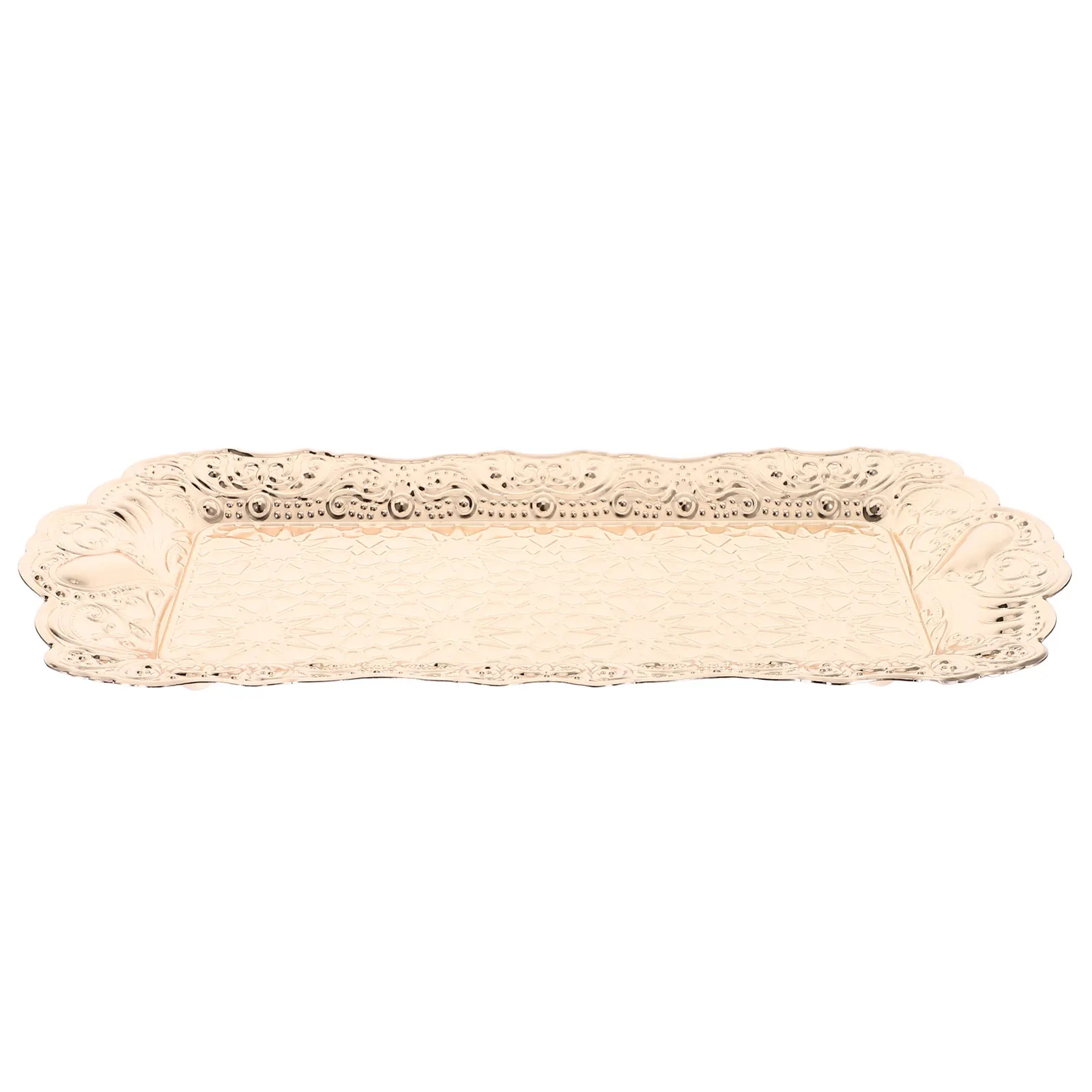 

Iron Jewelry Tray Metal Plate Stylish Organizer Tray for Desktop Cosmetics Fruits Snacks Storage Metal Plate Decor