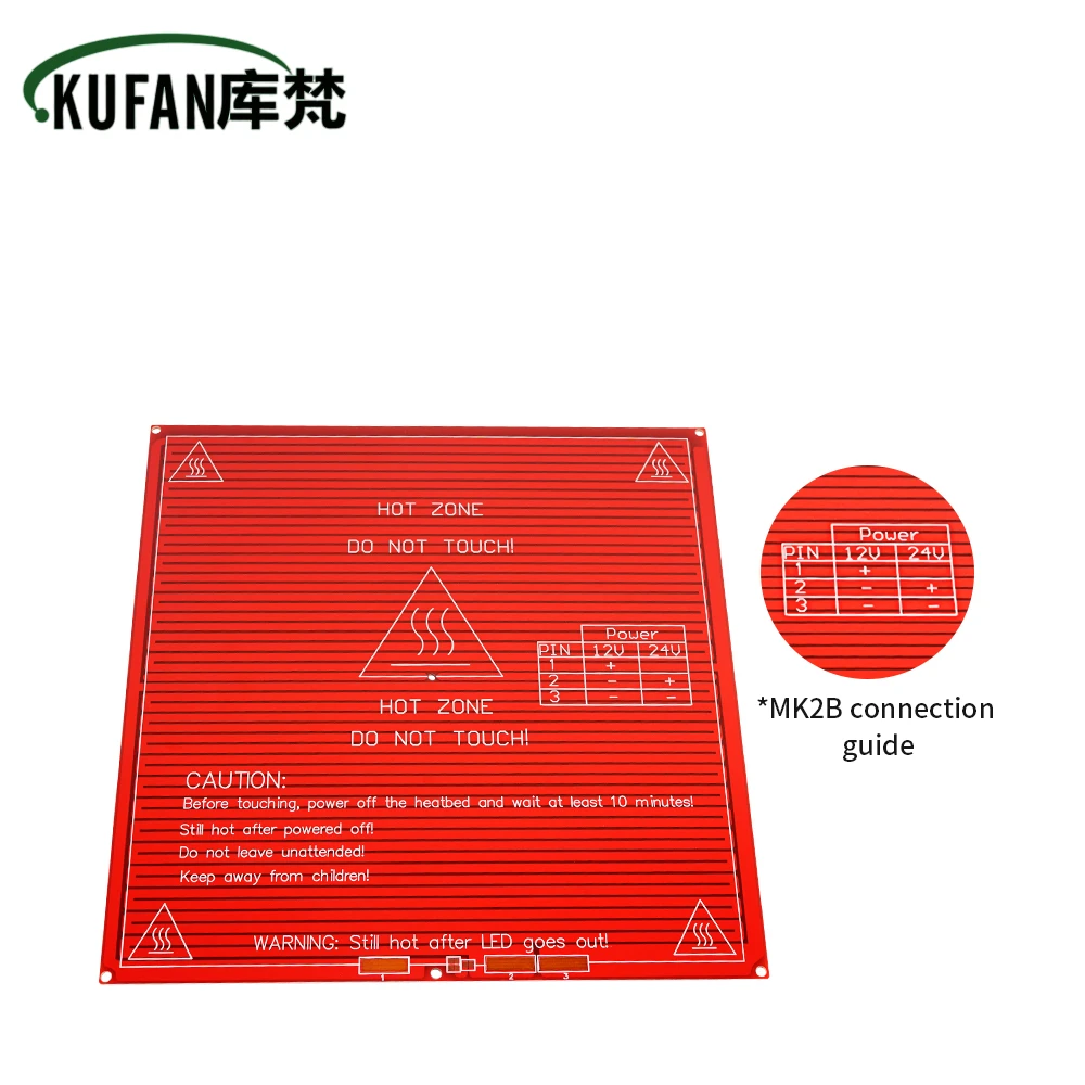 

Upgraded Heatbed 12V 24V MK3 MK2A MK2B 3D Printer Heatbed Aluminum Plate Hotbed Black Heat Heating 3D Printer Parts