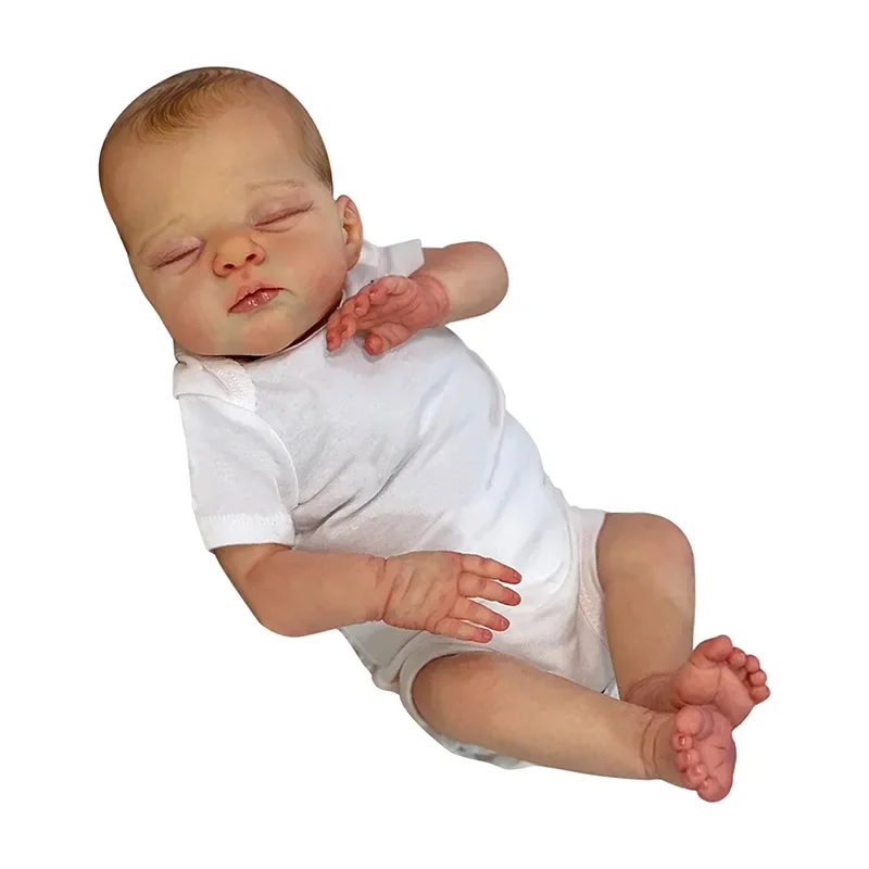 45cm 부드러운 면 바디 리본 인형 아이리스, 페인트 헤어, 핸드메이드 3D 피부, 귀여운 여자아이 인형