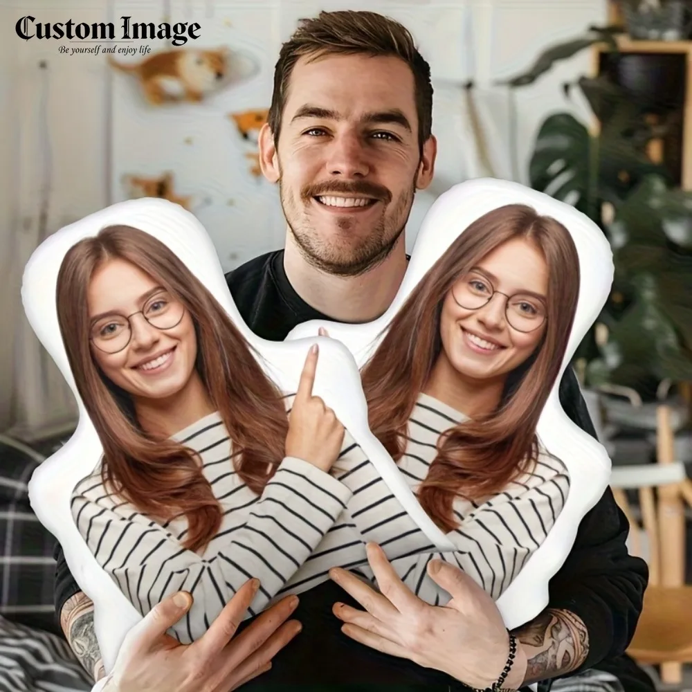

Personalized Couple Photo Custom Pillow Home Decor Cushion for Living Room Bedroom Perfect Gift for Family Friends Birthday