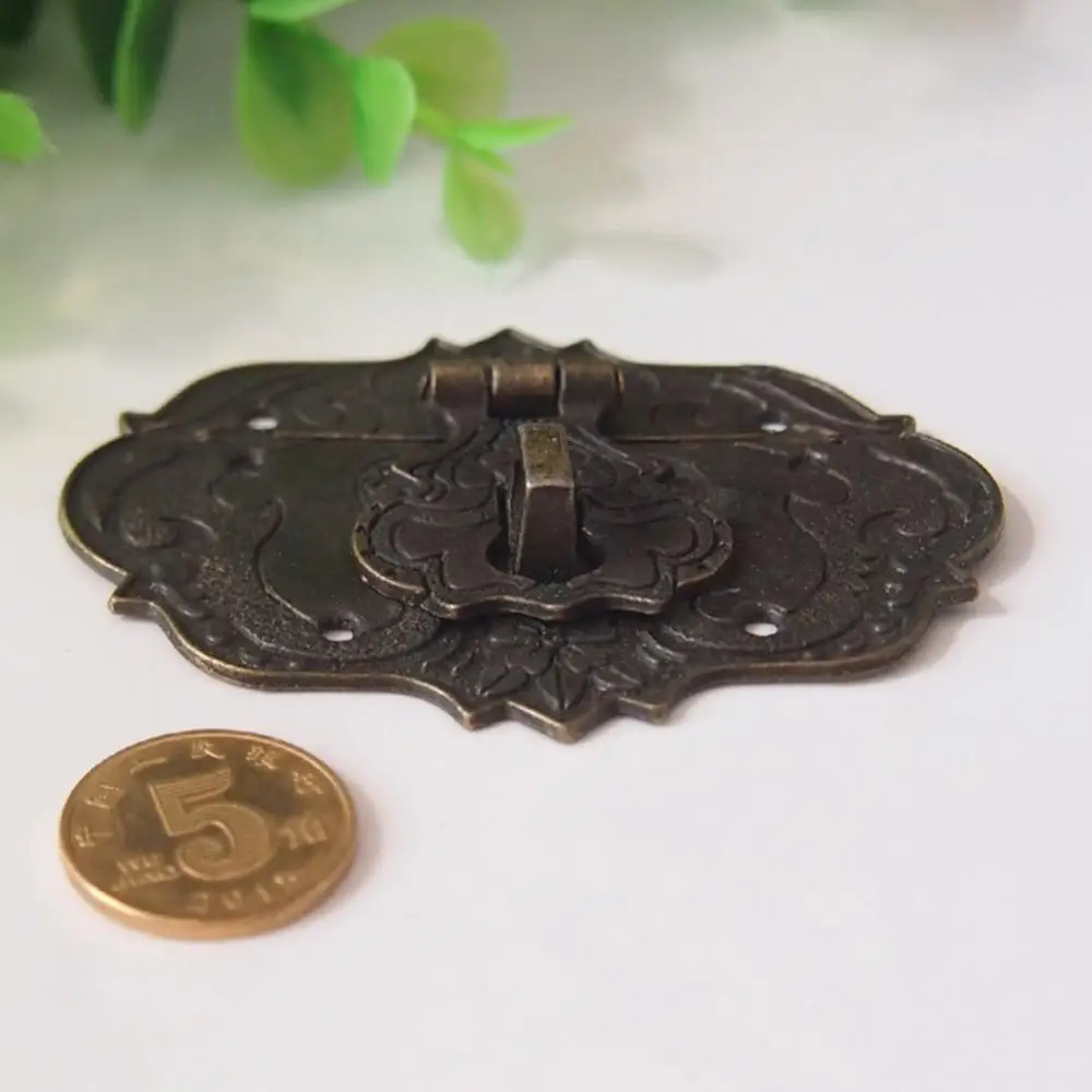 1Set Fashion Box Hasp Vintage antico custodia in legno gioielli regalo durevole liscio scatola in lega di zinco Decor Hasp Latch Hook Hardware