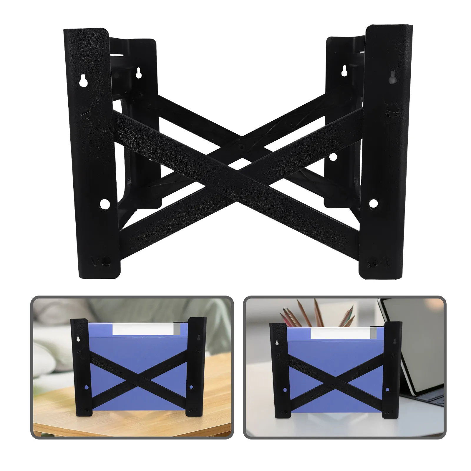 

Plastic Office File Holder Desktop Document Organizer Sturdy Hanging File Rack Magazine Storage Box Book Organizer for Desk