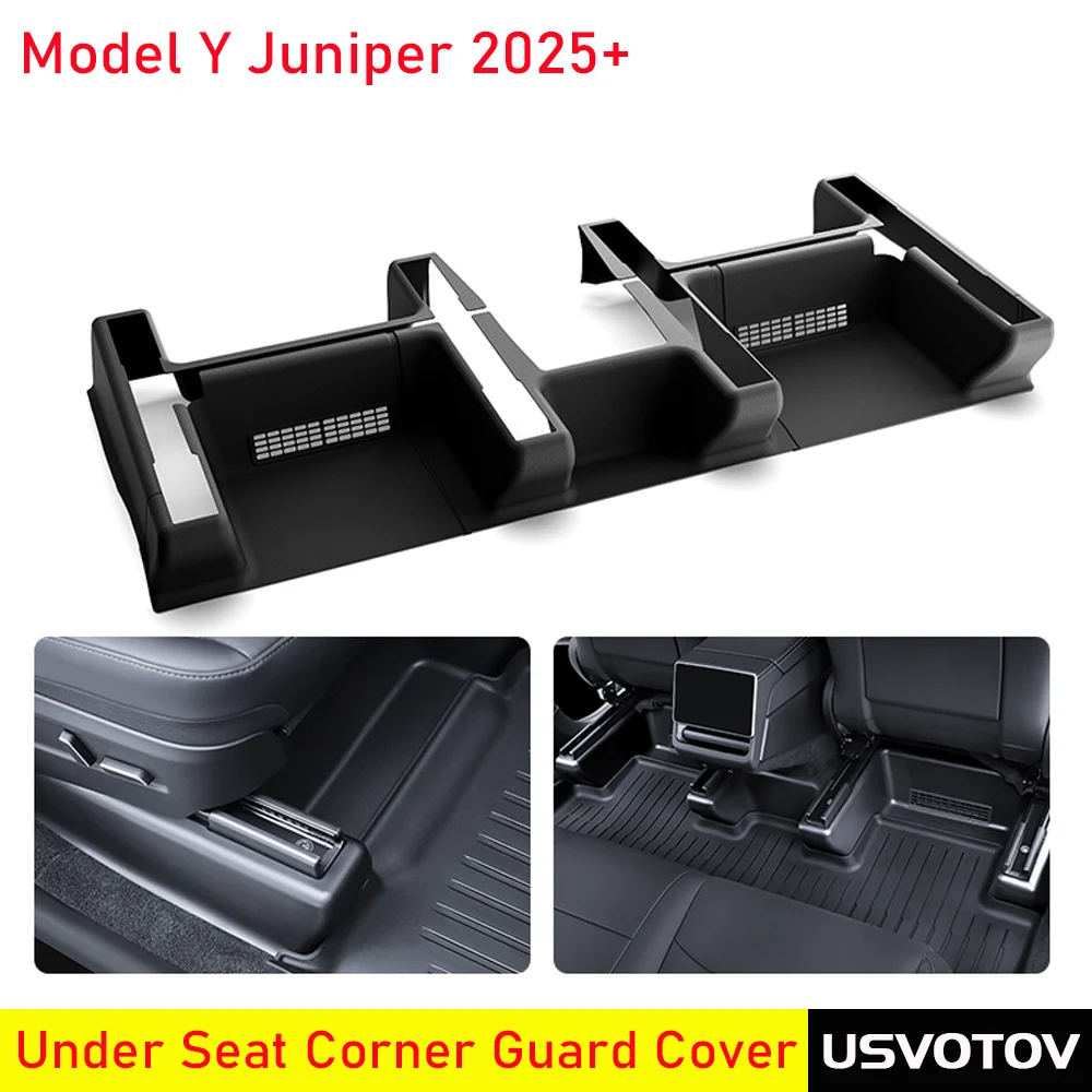 

Для Tesla Model Y Juniper 2025 TPE угловая защита под сиденьем, направляющие для сиденья, защитная крышка, противоударный декор, флокированные аксессуары